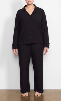 SKIMS Soft Lounge Onyx Black Long Sleeve Two Piece Pajamas Sleep Set size  2xl - $69 - From Emma