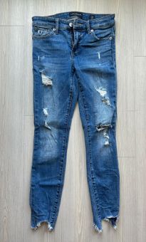 Lucky Brand Ankle Cheville Distressed Jeans Size 25 20 79 Off