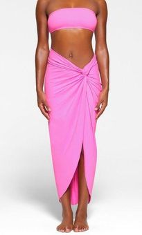 SKIMS Signature Swim Sarong Skirt Taffy Pink Size Small NWT - $48