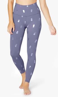 Beyond Yoga metallic pineapple print high-waist midi leggings size