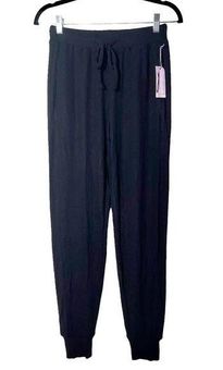 Ambrielle Black Cozy Sleepwear Loungewear Pajama Pants