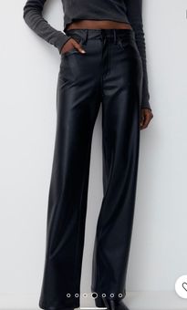 Pull & Bear straight leg leather pants Black Size M - $26 (43% Off Retail)  - From kaitlyn