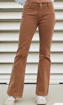 brandy melville brown corduroy flare pants