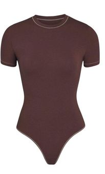 SKIMS, 'COTTON' JERSEY T-SHIRT BODYSUIT