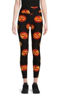 No Boundaries Leggings Halloween Juniors M Medium Womens Pumpkin