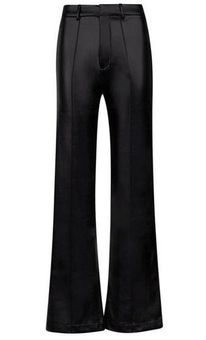 Black Wide Leg Faux Leather Pants