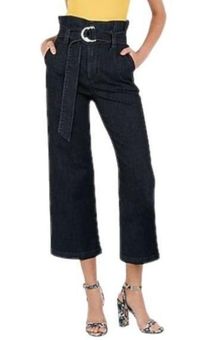 Extra High-Waisted Cropped Wide-Leg Jeans