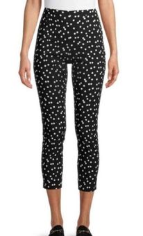 Time & Tru Women's Size 12 Polka Dot Capri Leggings Black - $8 New