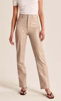 Women's Vegan Leather 90s Straight Pant