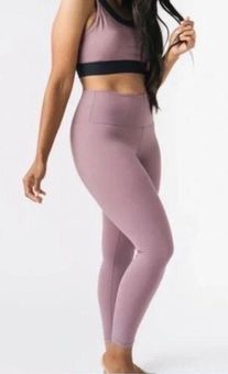 Zyia Active Lilac Luxe 7/8 Leggings Solid Lavender Light Purple