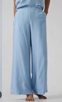 Athleta CALM COOL BLUE SATIN PAJAMA PANTS Size M - $31 - From Justine