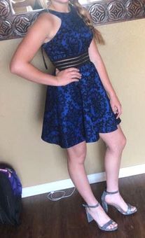 macy's black floral dress