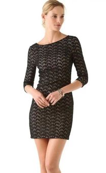 Diane Von Furstenberg Black Lace Dress