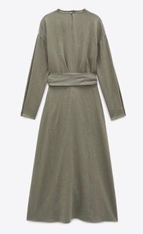 Zara long clearance belted dress