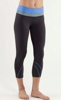 Lululemon Run: Inspire Crop II Leggings - Blue/Deep Coal - Size 4 Black -  $45 - From Sarah