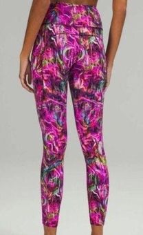 Lululemon Fast and Free High-Rise Tight 25 Nulux Hyper Flow Pink Multi  Size 4 - $64 - From Shop