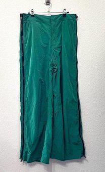 Free People Movement Nova Lined Pants Size Small Green Side Zipper Wide Leg  NWOT