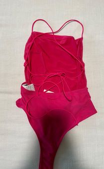 SHEIN Strappy Open-Back Thong Bodysuit