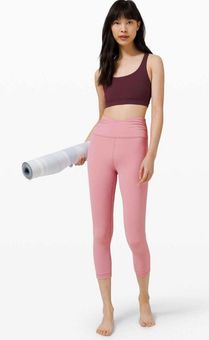 Lululemon Align Crop 21” Cross Waist Leggings Pink Size 4 - $67