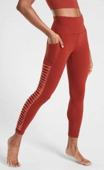 Athleta Salutation Stash Pocket II 7/8 Tight Leggings Russet Brown XS  Orange - $36 - From Jody