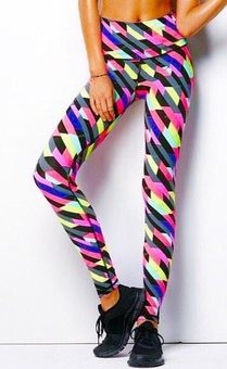 Victoria's Secret VSX SPORT • Knockout Geometric Leggings VSX sport  Gorgeous neon bright geometric pattern Excellent condition Size small  Multiple - $60 - From Victoria