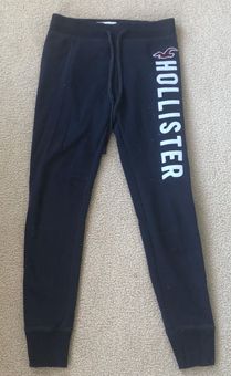 Hollister Navy Blue Fitted Sweatpants 