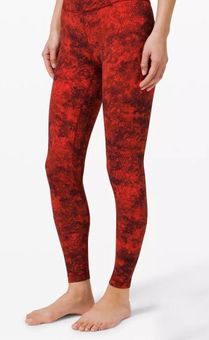 Lululemon Limited Edition Print Align Leggings 28” & Matching Bra Red Size  6 - $90 (47% Off Retail) - From Heather