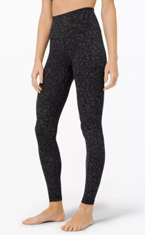 Lululemon Super High Rise Align Camo Leopard Legging Black Size 2