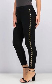 Michael Kors Black Gold Studded Denim High Rise Legging Pants Size 0X - $36  - From Amber