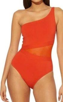 DON'T MESH WITH ME One Shoulder One-piece Swimsuit