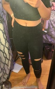 Aerie Ripped Leggings Black Size M 