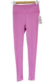 Year of Ours Leggings Womens Medium Pink High Waist Rib Activewear