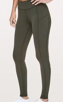 Lululemon Army Green Long Leggings Sz 6