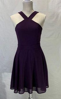 purple semi formal dress