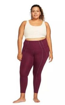 Nike yoga Burgundy high rise 7/8 length leggings sz 3X - $33 New With Tags  - From Blue