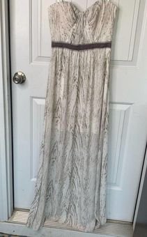 BCBGMAXAZRIA silk amber column strapless maxi dress size 0