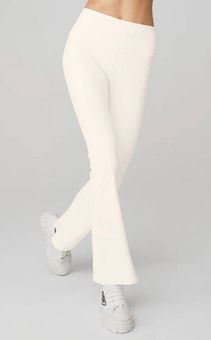 Alo Yoga Airbrush High-Waist 7/8 Bootcut Legging Ivory XS White