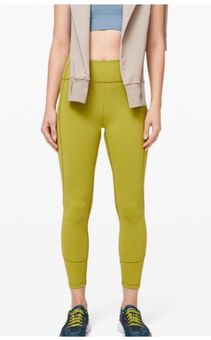 Lululemon In Movement Tight 25” Everlux Yellow Size 10 - $75 (41