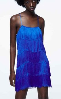 zara fringe dress