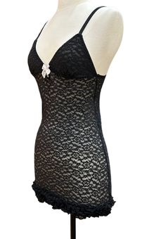 Victoria Secret Sexy Little Things Black Lace Babydoll Set - Size 34B / S/M