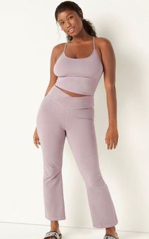 PINK - Victoria's Secret Victoria Secret PINK Purple Lilac Cotton High  Waist V Crossover Flare Leggings - $28 (37% Off Retail) - From Lance