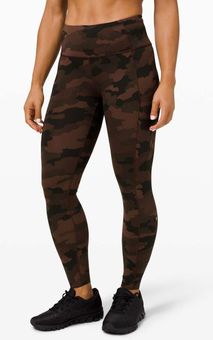 Lululemon athletica fast And Free High Rise Legging brown camo