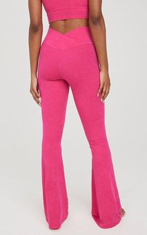 Pink hot pink flare leggings