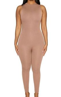 Naked Wardrobe The nw Sleeveless Jumpsuit - Nude Size L - $65 New