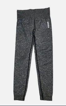 Gymshark Womens Small Gray Adapt Marl Seamless Leggings Cropped