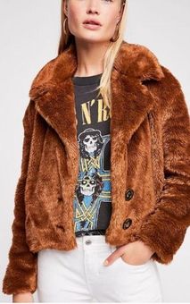 Free people mena on sale faux fur coat