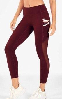 Fabletics Trinity Mesh Motion 365 Legging Maroon Size XS - $16 - From Mari