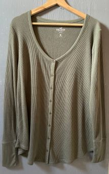 Hollister Henley Shirt Green Size XL - $14 - From Katherine