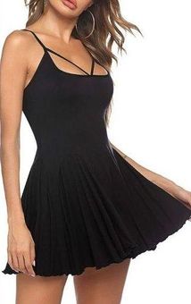 Adome Womens black spaghetti strap mini dress Size M - $14 New