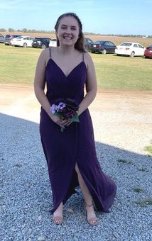 David s Bridal Long Plum Dress Purple Size 10 13 91 Off Retail